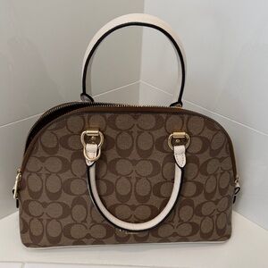 Coach Brown and Cream Satchel